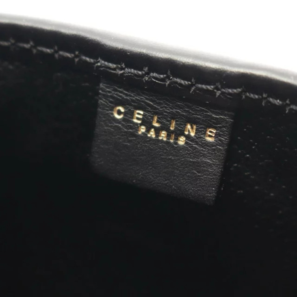 Celine Macadam Clutch Bag Leather Black Brown - Picture 4 of 6